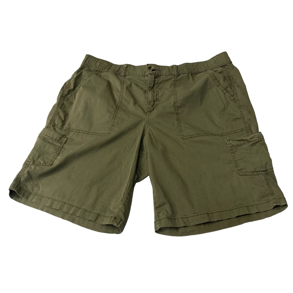 Sonoma Goods For Life Olive Green Utility Cargo Shorts Women's Plus Size 16W